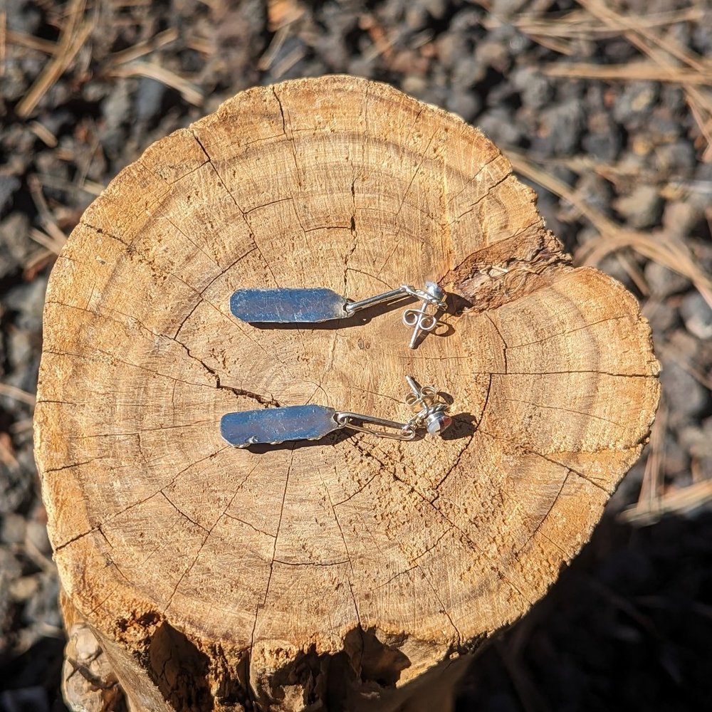 Authentic Zuni Sun Face Inlay Dangle Earrings Handmade Native American Jewelry** - Picture 8 of 9